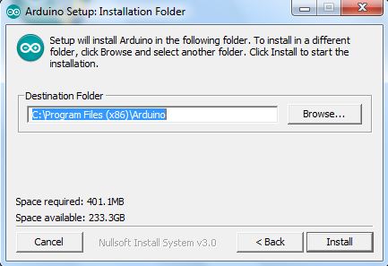 pasta de instalação