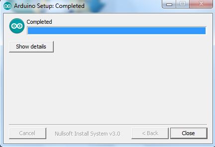 janela de instalação terminada